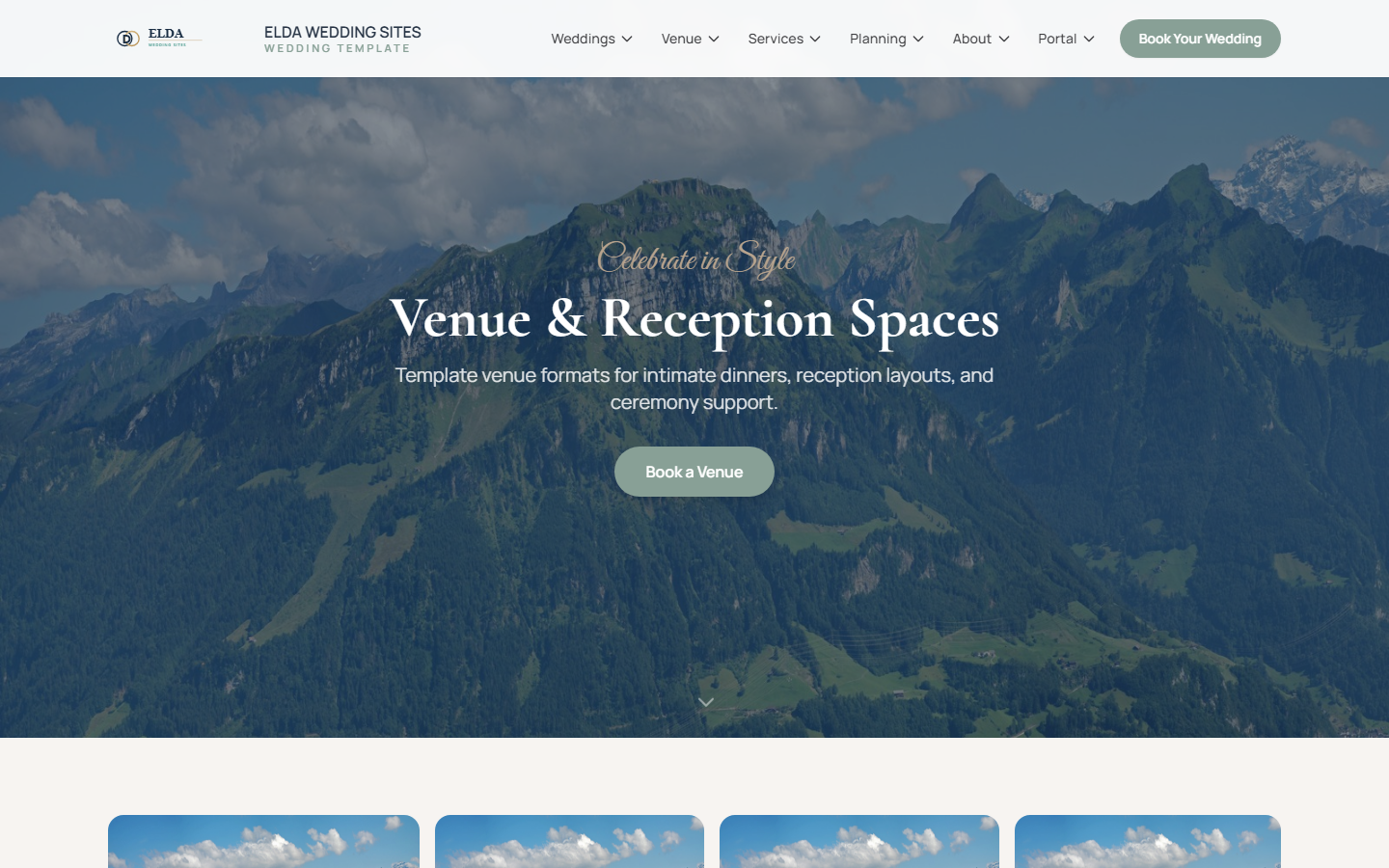 Venue & Reception Spaces page