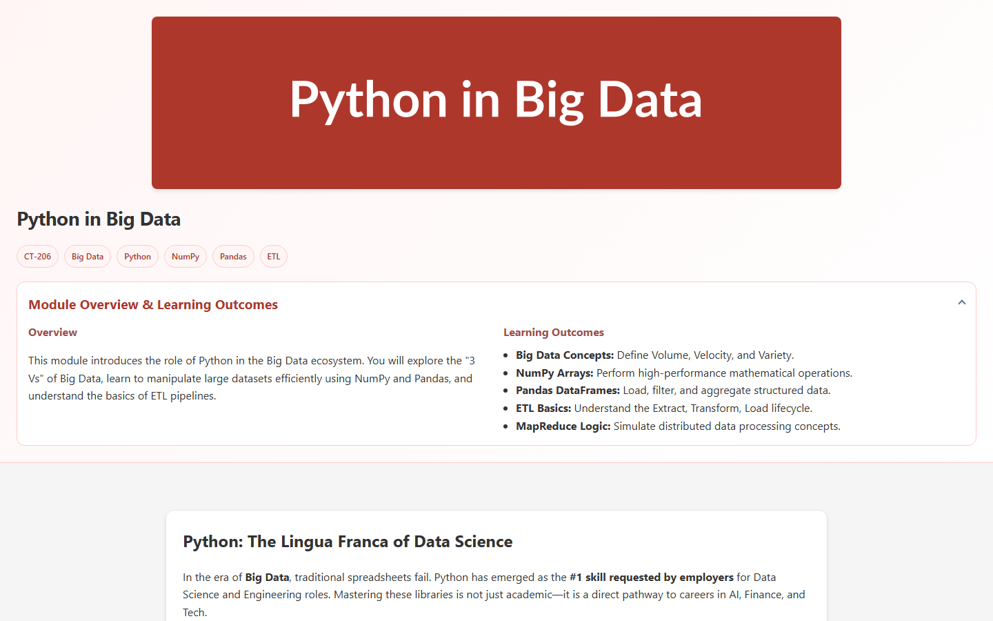 Python in Big Data